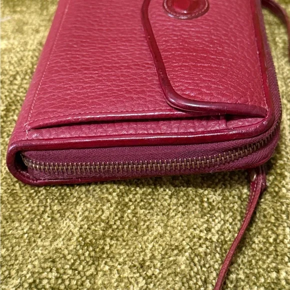 Dooney & Bourke Large Zip Along in Solid Rouge - Picture 5 of 12